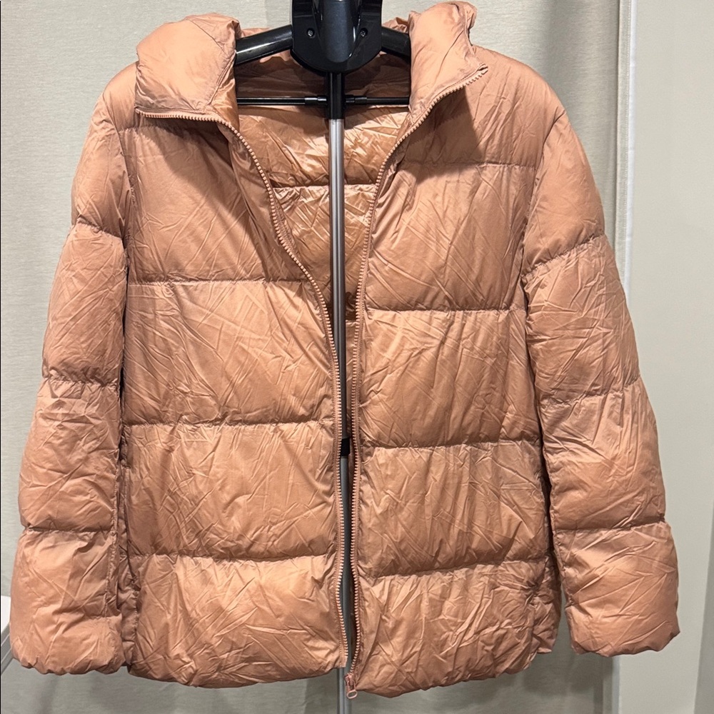 Women's Tan Puffer Jacket